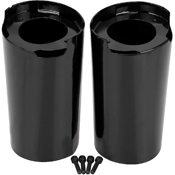 Motorcycle Gloss Black Fork Boot Slider Covers For Harley Touring Electra Street Glide Ultra Limited & Tri Glide 2014-2023