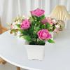 Simulated Potted Plant Vibrant Artificial Rose Bonsai Fake Plant Home Decor Realistic Simulated Flowers For Room Ornament