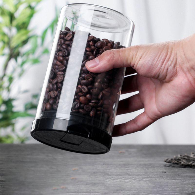 Coffee Bean Storage Can Transparent Glass Sealed Jar Home Nut Container Bottle