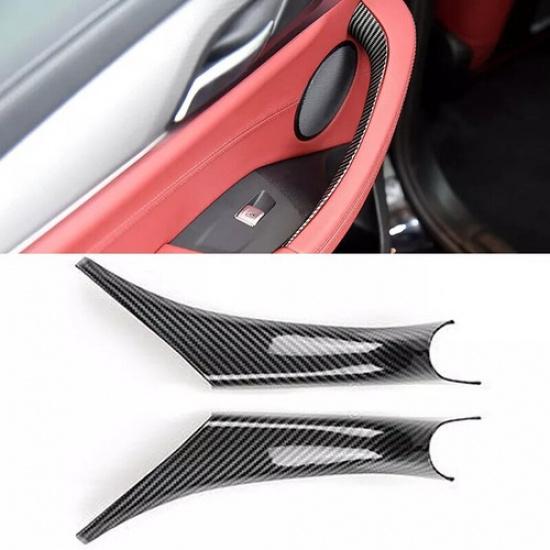 

Carbon Fiber Look Car Interior Door Handle Cover For BMW X3 X4 G01 G02 2018-2024