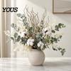 Seasonal Glitter Branch Artificial Christmas Tree Pick, Sparkling Faux for Party Dead Ornament, Curly Decorative Twigs Stick Stem Vase