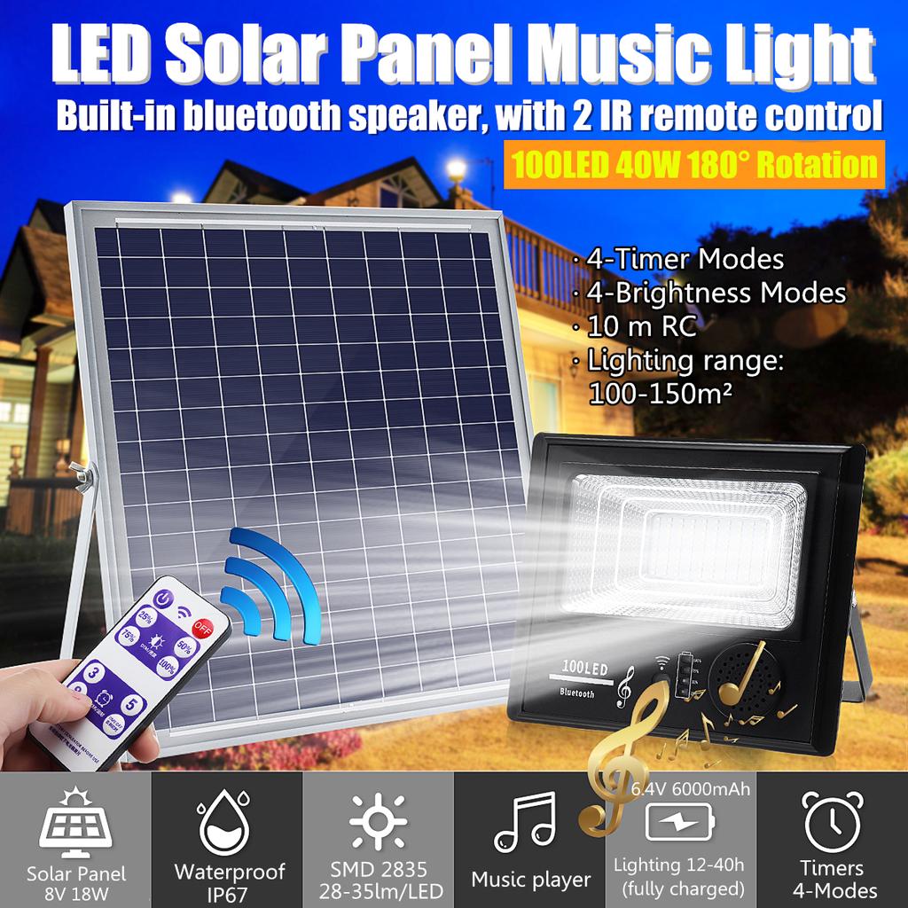 solar light with bluetooth speaker