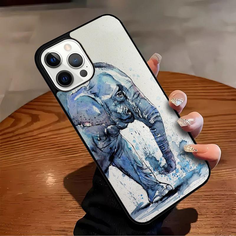 Elephant Cool Colourful Art Phone Case For iPhone 17 Air 16 15 14 13 12 11 Pro Max Max Plus Bumper Case Cover