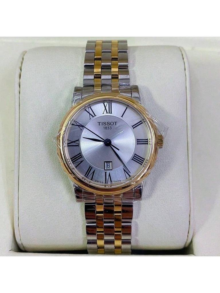 Tissot Zhenme Quartz Women's Swiss Watch, 50m Water Resistant, 30mm Silver Dial, Stainless Steel Case & Bracelet, Model T122.210.22.033.00