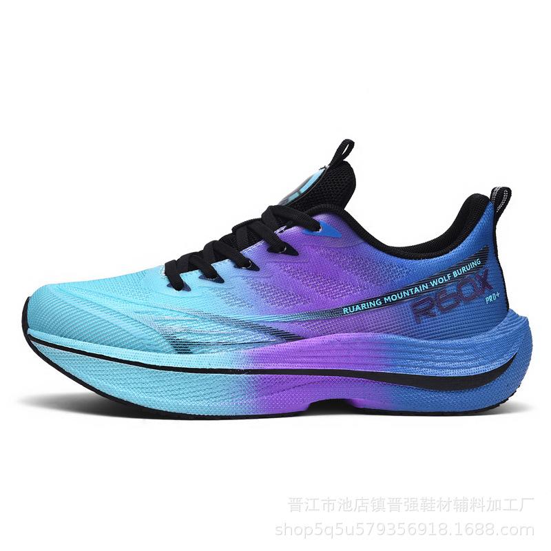 Herren Laufschuhe mit Carbonplatte und weicher Sohle, leicht, modische neue Sportschuhe für Herren, verschleißfest, rutschfest, leichte Popcorn-Sohle, lässige trendige Schuhe