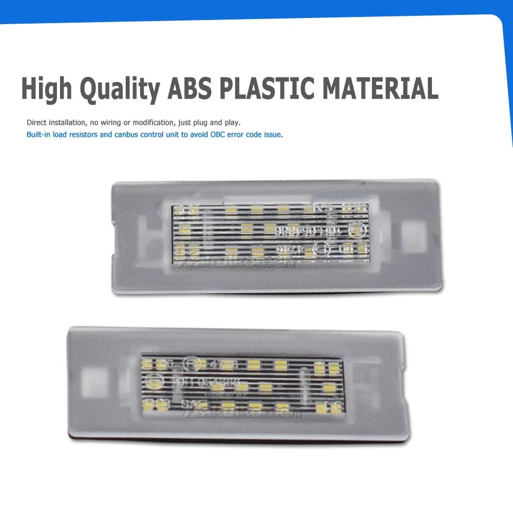 2pcs Canbus For FIAT Panda MK3 MK4 Typ 169 312 319 2003-2012 LED License Number Plate Light Lamp White 12v OEM#:71734797