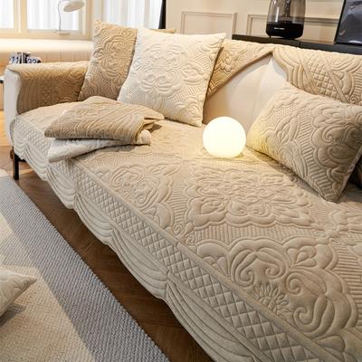 EIFLOY Französischer Vintage Samt Sofabezug, 3-Sitzer, Weicher Plüsch, Loveseat Couchbezug, Rutschfest, Gestepptes Sofakissen