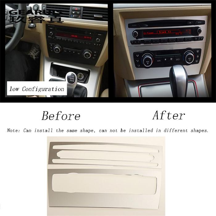 

Автомобильный стилистика Внутренняя отделка Кондиционер CD панель управления Украшение Наклейка Чехол для BMW e90 3 серии Низкий Высокий Low Configuration