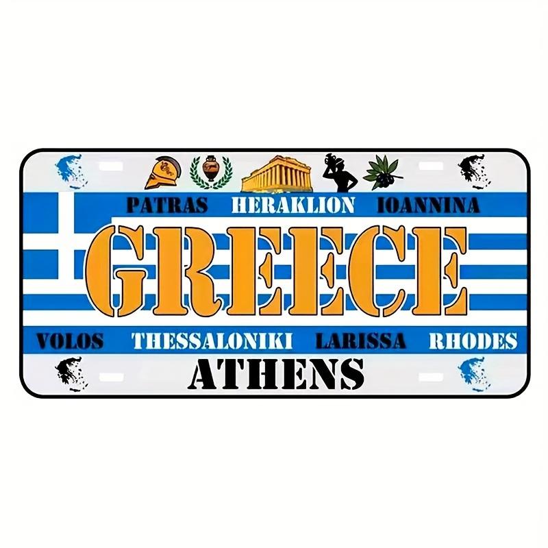 

Greece Athens Patras Heraklion Volos Themed D Flat Aluminum Tin Sign for Greek Travel Souvenir Car Wall Decor Bar Garage A 15x30cm(5.9x7.8inch)