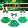 Stpatricks Day Lucky Green Clover Adult Sequin Yarn Short Skirt Hoop Festival