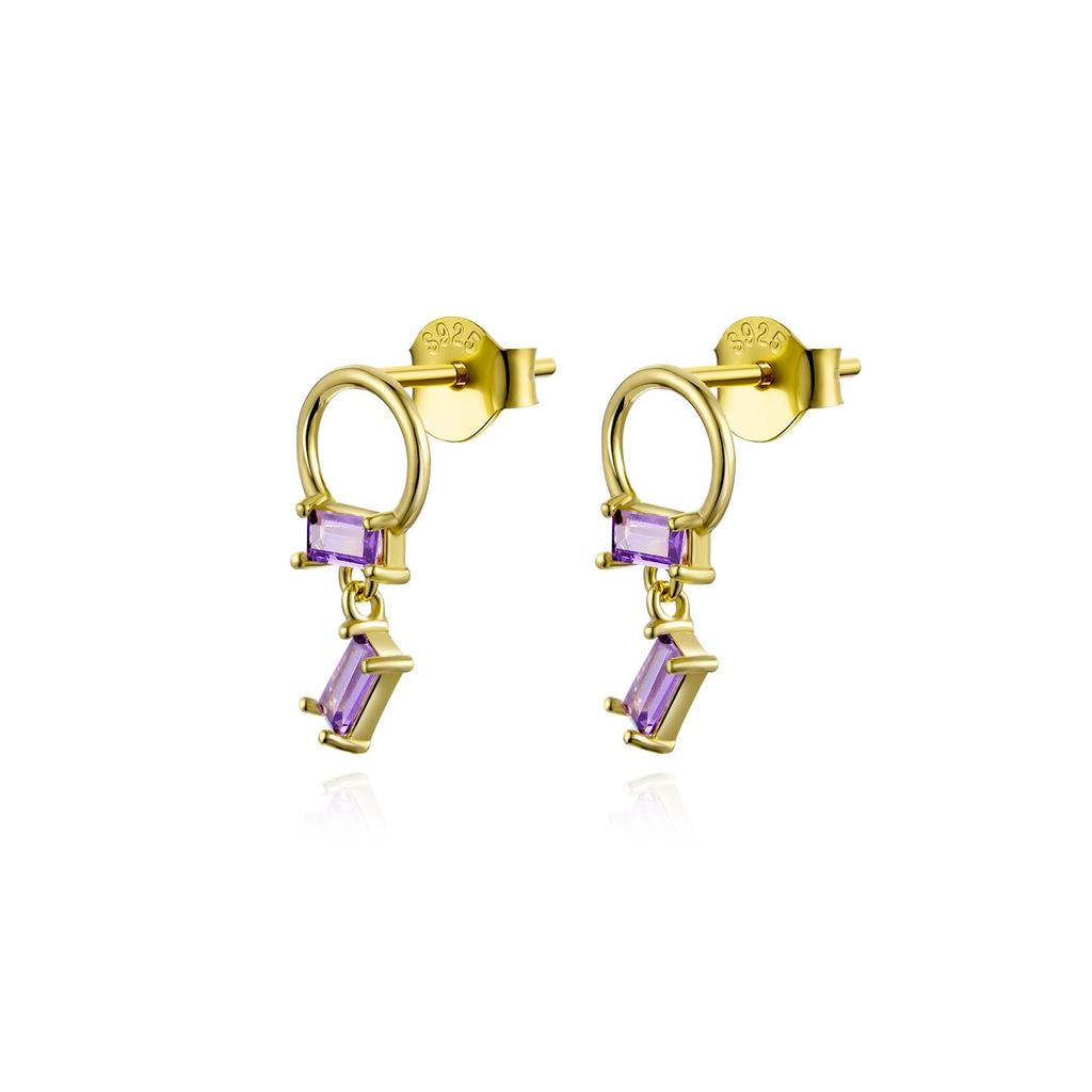 ANDYWEN 925 Sterling Silver Black Zircon Stud Earring Fashion Rock Punk CZ 2023 Jewelry Jewels