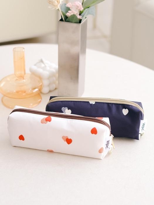 WPC. WPC. Umbrella Drawing Check Heart Mini 5-Tier Parasol 6808-305-002 Off-White