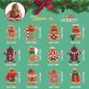 12pcs Gingerbread Man Ornaments for Christmas Tree, Assorted Gingerbread Figurines Ornaments, Christmas Tree Hanging Decorations, 3 Inch Tall