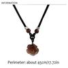 Handmade Chic Flower Beads Necklace Ins Wind Necklace Fashion Ethnic Round Pendant