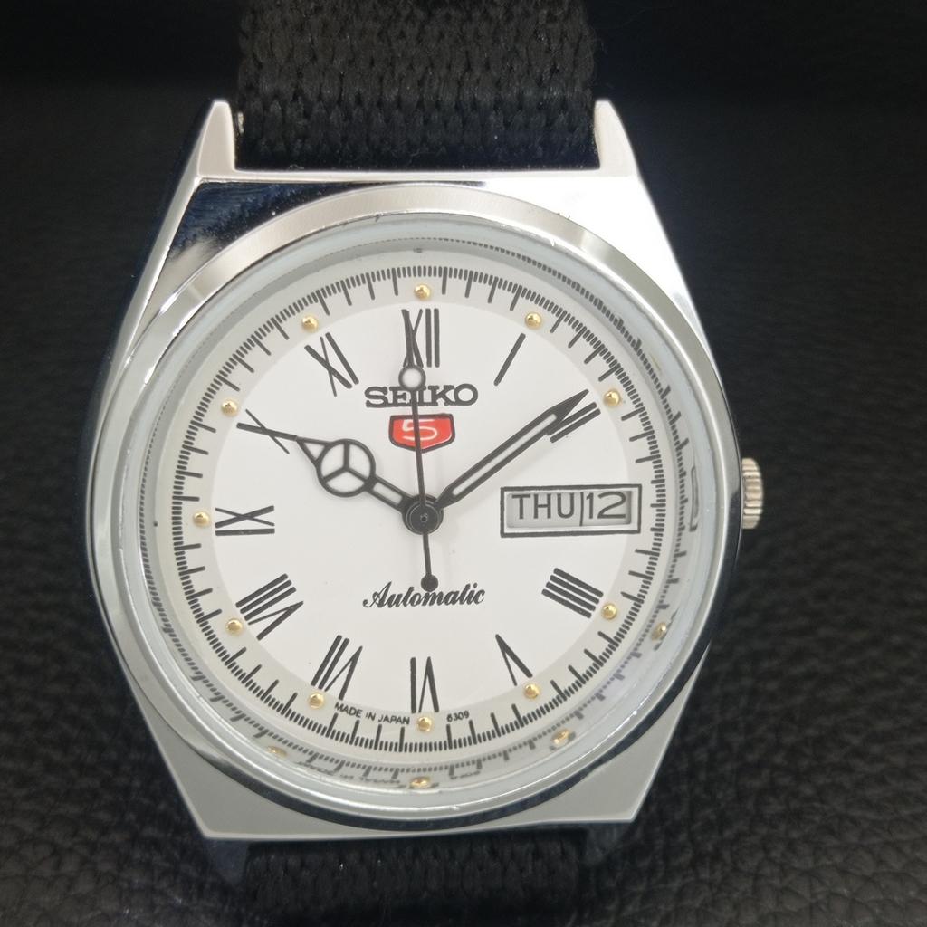 REFURBISHED SEIKO 5 AUTOMATIC VINTAGE JAPAN MENS ROMAN FIGURE WATCH a442630-1
