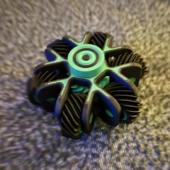3D Printed Fidget Spinner Toy Anxiety Stress Relief Gear Spinning Toy Portable Travel Home Office Finger Roller EDC Desk