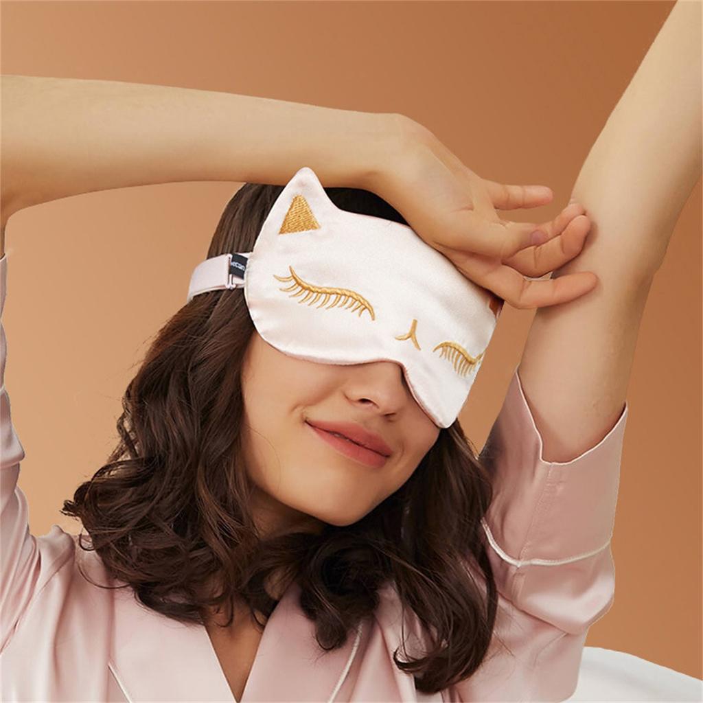 Comfortable And Breathable Eye Mask ,  Natural Silk Sleep Mask Cute Smooth And Soft Eye Covers For Sleeping