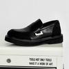 Men's Genuine Leather Slip-On Loafers, Classic Black Casual Shoes for Business & Daily Wear, Unisex Comfortable Footwear Size 36