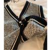 Gestrickte Strickweste Cardigan Damen Herbst und Winter Neu Koreanischer Stil Locker Layering Retro Ärmelloses Top