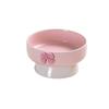 Cute Bow High-Footed Ceramic Cat Bowl, Elevated Pet Food Bowl for Anti-Vomiting, Multiple Colors Available