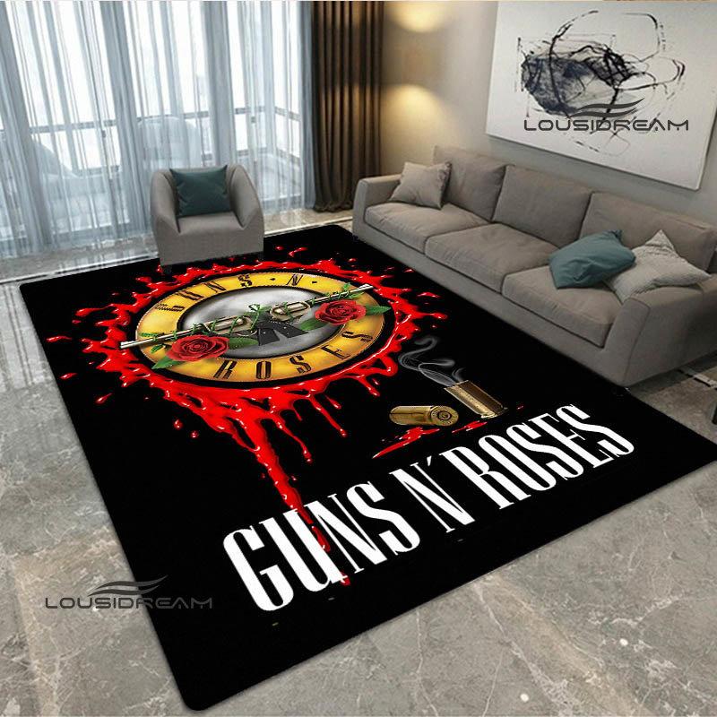 Guns n'roses band retro print carpet fashion home decoration non -slip carpet photography propsmal area rug birthday gift