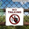 2D Flat- 1pc, No Talking Silent Retro Square Aluminum Plaque, Gesture Symbol Prohibition Mark Decoration A Quiet Display In A Study or Library