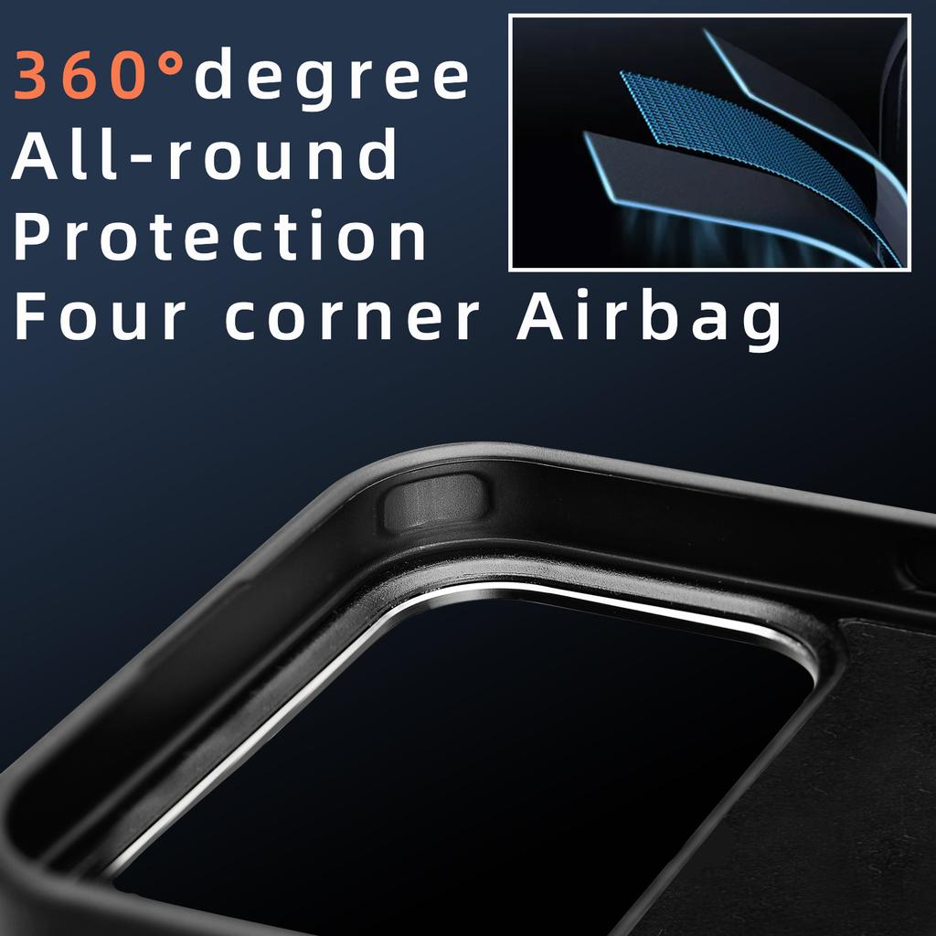 For iPhone 17 Pro Case Forged Texture Aramid Fiber + TPU Phone Cover with Black Lens Frame