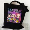 KPOP Demon Hunter Group Printed Canvas Bag Spot Women's Daily Handbag Shopping Bag KTY