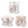 Baby Rattles Soft Cartoon Cute Plush Animal Toys Child Educational Handbells