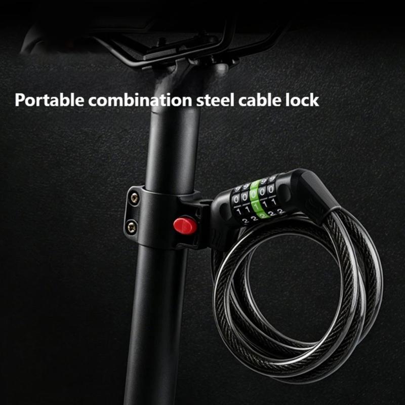 5 Digit Combination Bike Lock Heavy Type Anti Thefts Protecting Bicycles Lock Cable for Mountain Bicycles Security