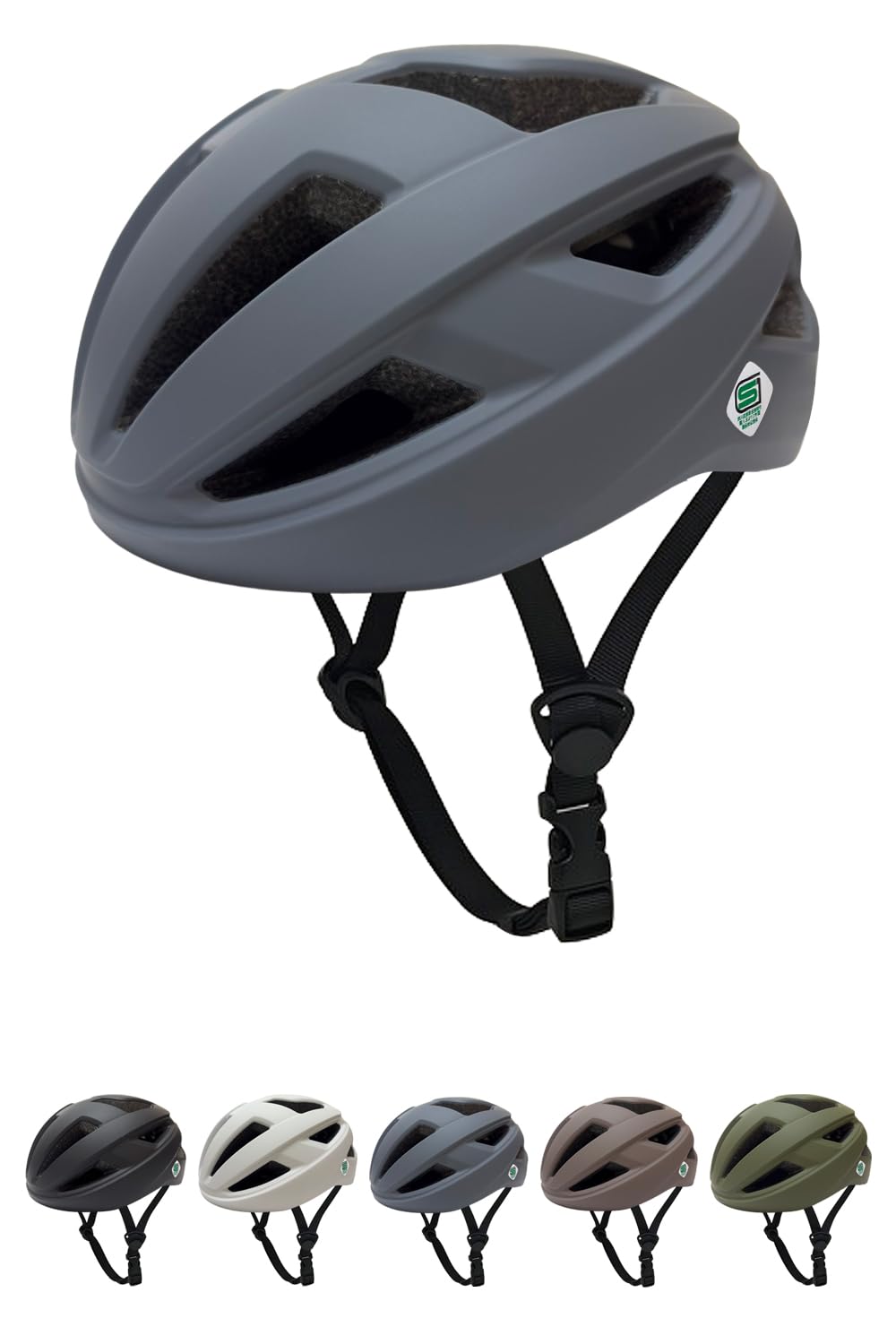 

SMRG Bicycle Helmet for Road and School and Sizes M L M [SG Standard] Adults, Bikes, Lightweight, Women s Men s, Commuting, 53-57cm / 55-60cm (Gray, серый