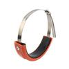 Motorcycle Round Oval Exhaust Pipe Drop Protection Ring Muffler Protection Rubber 100-160mm Stainless Steel Clamp