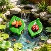 5 Pcs Mini Green Leaf Insect Figurine Tiny Ladybug Bee Worm Ornament for Car Interior Office Desk Decor Fairy Garden Micro Landscape