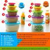 Square & Round Plastic Lunch Containers Set - Sealed, Compartmentalized, Freshness-Preserving Storage Boxes.