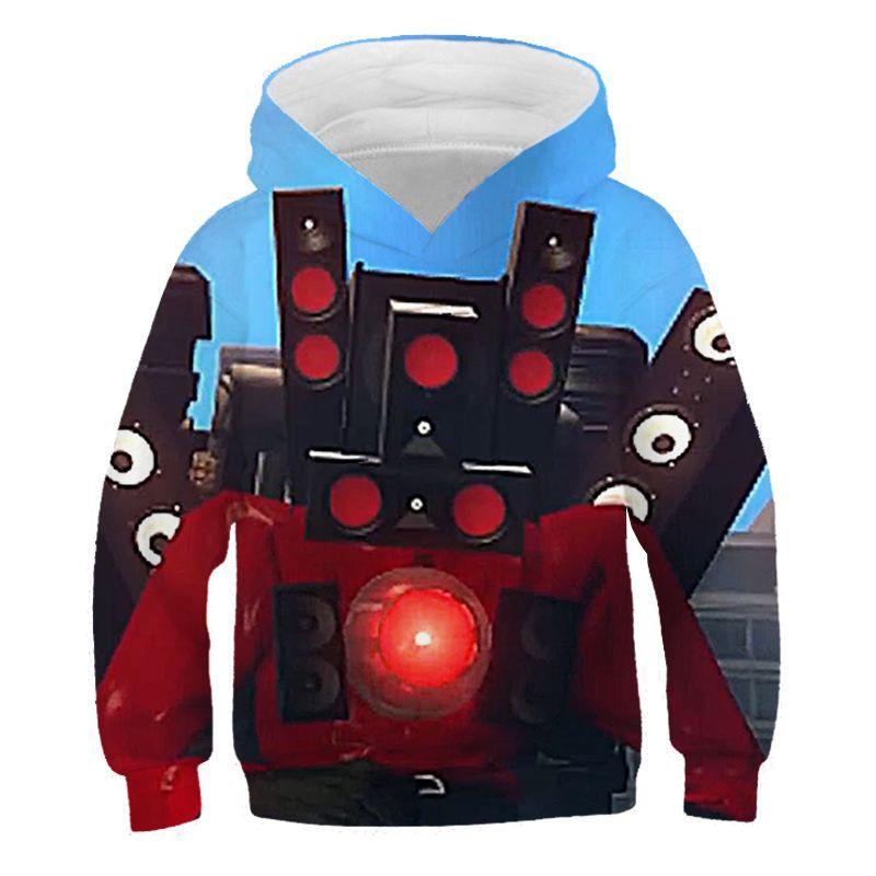 Autumn 3D Game Skibidi Toilet Printing Hoodies For Children Fashion Streetwear Hooded Sweatshirts Harajuku Cool Clothing