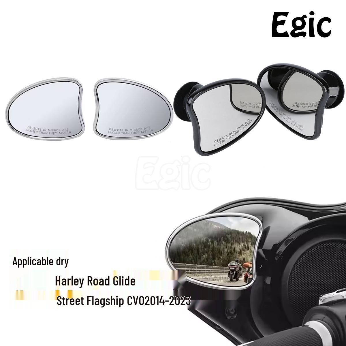 

Electroplated Black Rearview Mirrors for Harley Road Glide, Softail, Dyna CVO Motorcycles (2014-2023) Black