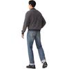 Levis Simple Comfortable Casual Loose Relaxed Ribbed Crew Neck Long Sleeve Knit Sweater Men Sweater Black 003TG-0000