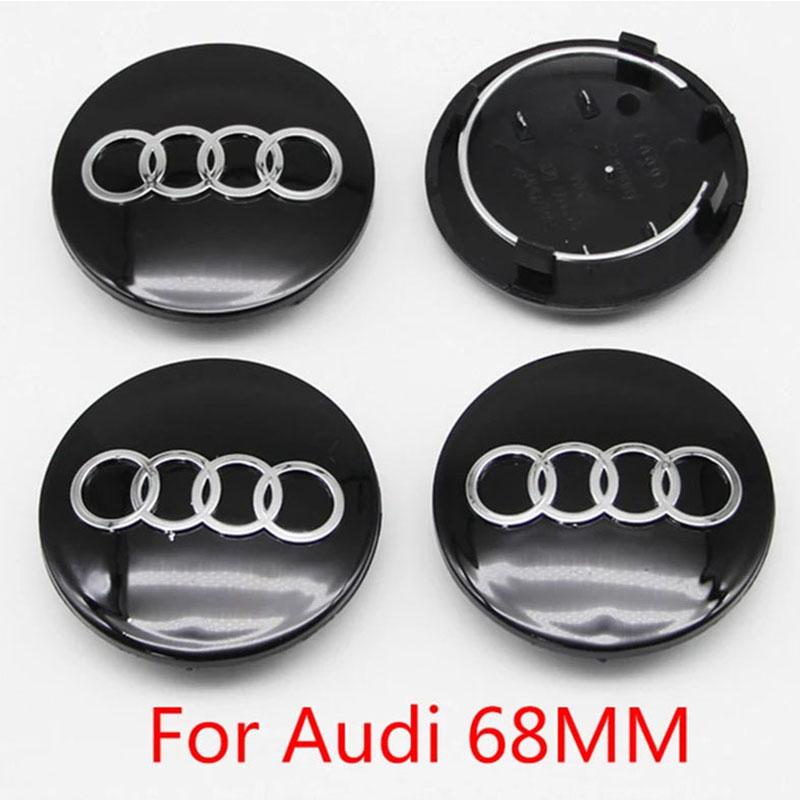 For Audi 8V4PCS 60mm 61mm 68mm 69mm 77mm Car Wheel Center Cap Hub Cover Badge For Audi A6 A3 A4 A5 A6 Q2L Q3 Q5 Q7 Q8 R8 Hubcap Accessories