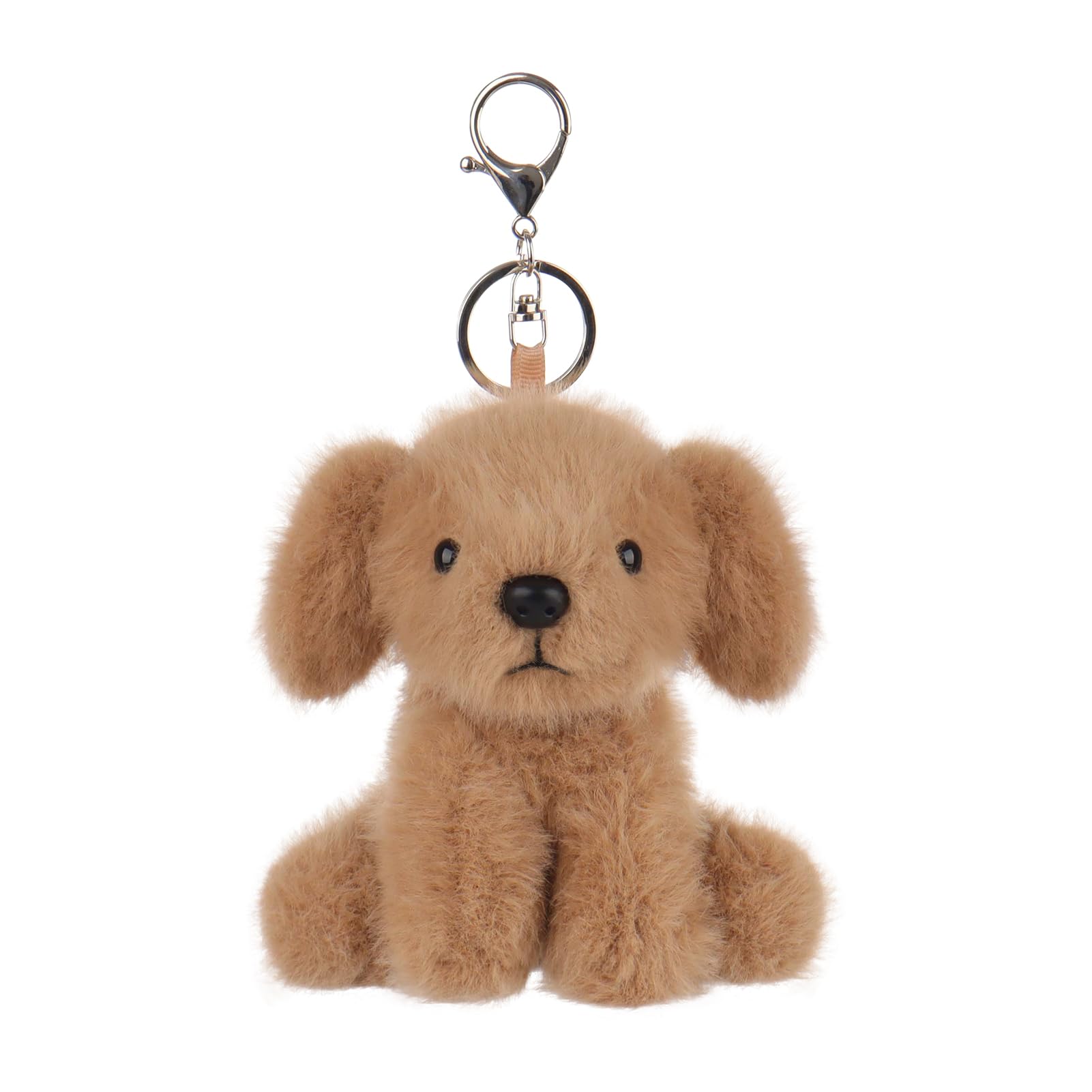 

Apricot Lamb Light Brown Labrador Cute Soft Keychain Plush Perfect for Boys and Fits Kids Backpacks and 12cm Toy, Girls, Purses,