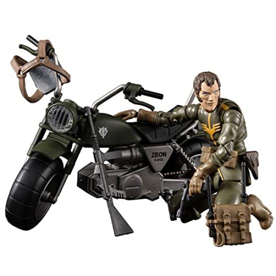 Military Mobile Suit Gundam Principality of Zeon Zeon Motorcycle 100mm PVC Painted Movable Figure G.M.G. (Gundam Generation) V-01 Soldier's Approx.