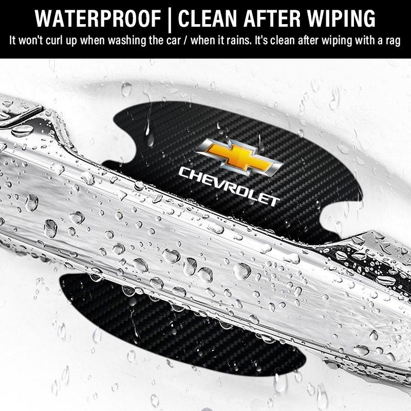 Car Door Handle Protection Sticker Emblem Car Decoration Styling for Chevrolet Chevry Cruze Impala Camaro Garna Equinox Volt Yakista AVEO Sedan Malibu