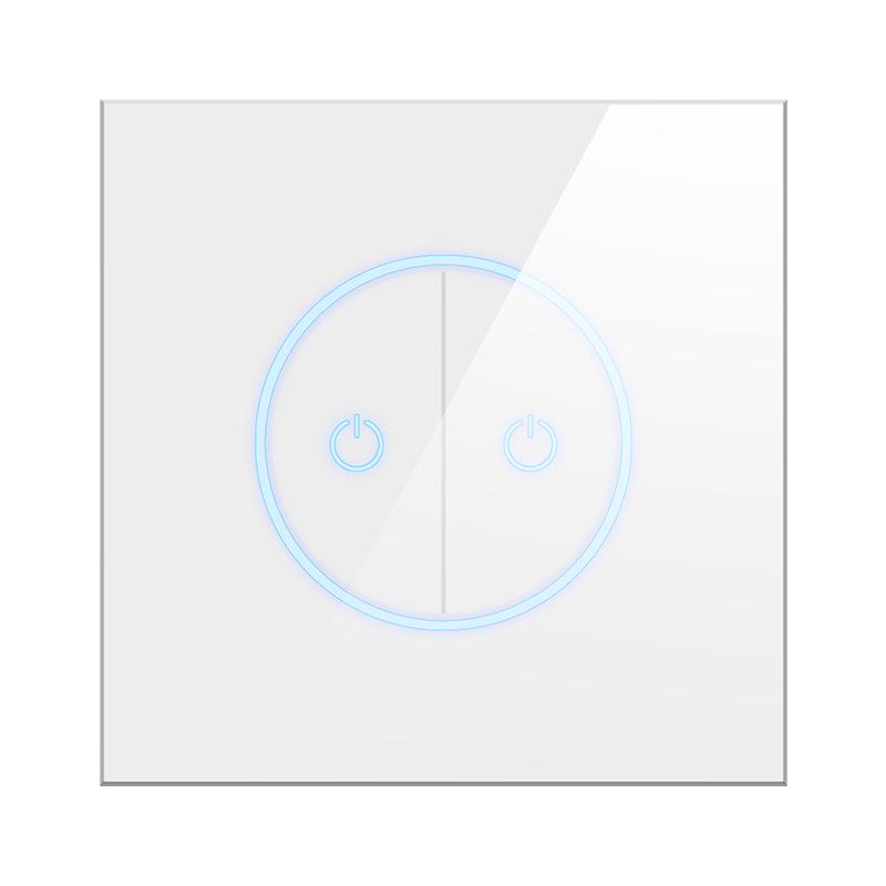 Smart WiFi Touch Switch Panel with Voice Control, Mijia Compatible, Mobile Remote Function, 86 European Standard