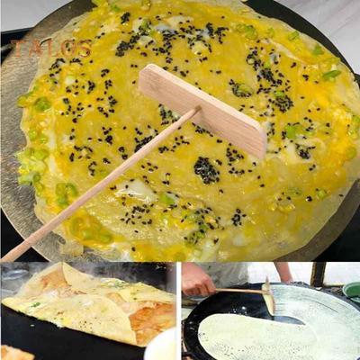 Ensemble de râteau à tarte aux œufs, sans bavure, gain de temps, facile à nettoyer, utile, multi-usages, épandeur de crêpes, fourniture de cuisine, 1/1