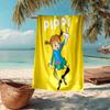 Ultrazachte Strandhanddoek met Pippi Langkous Thema, Ideaal voor Zwembad - Kamperen, Duiken - Perfecte Reis Essentieel, Levendige Strandhanddoek.