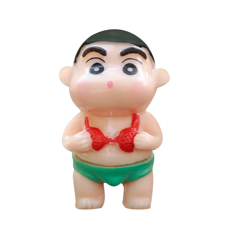 4Pcs/Set Cartoon Anime Crayon Shin Chan Action Figures Collection PVC Model Doll Kawaii Toys Desktop Decoration Birthday Gifts