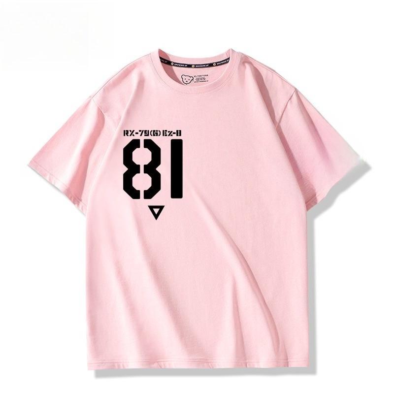 Mobile Suit Gundam 08MS Squad Ez-8 Logo Anime Joint Peripheral Short Sleeve T-Shirt Men's and Women's Clothes Summer 2026