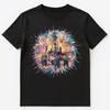 Colorful Paint Splash Oil Rig Art Graphic Unisex T-Shirt