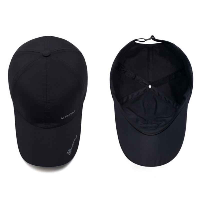 Schnelltrocknende Baseballkappe Leichte Atmungsaktive Dad Hat Sommer Sportkappe Strapback Hut Laufkappe Golfkappen