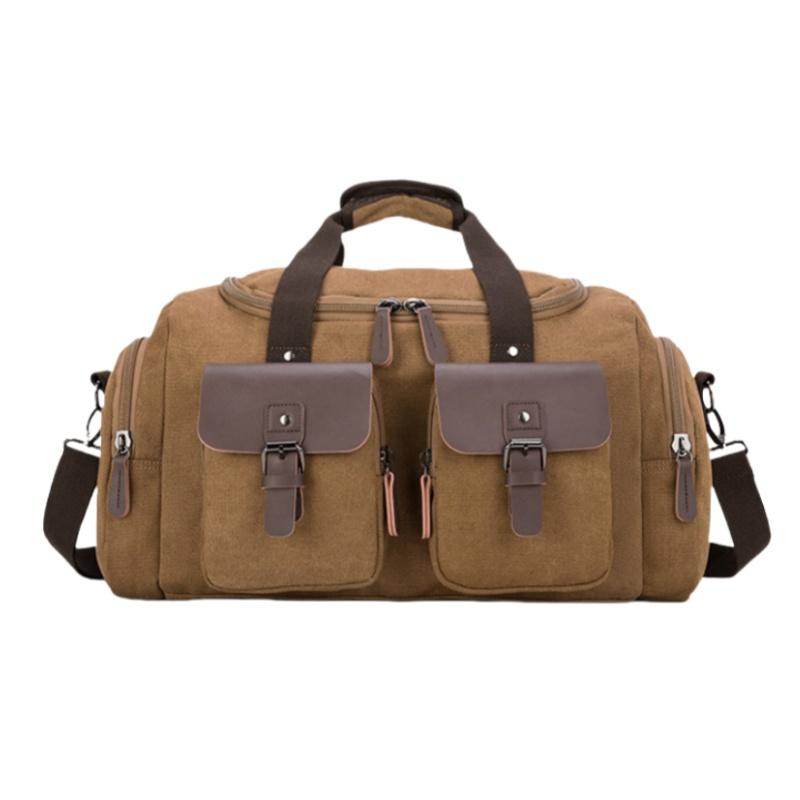 Wear-resistant 16A Microfiber Canvas Touring Bag Waterproof Short Distance Travel Luggage Bag Unisex Outdoor Sports Fitness Shoulder Crossbody Handbag
