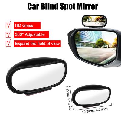 Accessori Auto Vetro HD Regolabile a 360° Retromarcia Angolo Cieco Universale Grandangolare Specchietti Laterali Retrovisore Ausiliario Specchietto Auto